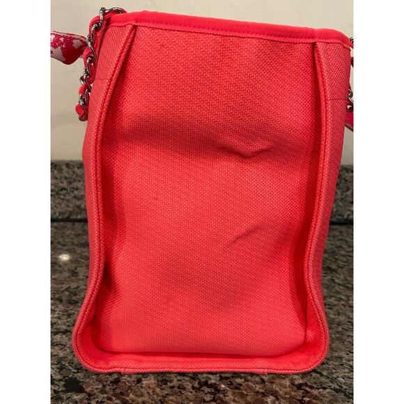 Chanel Deauville Medium Pink Canvas Tote SPB-JB 332909 - Picture 7 of 15